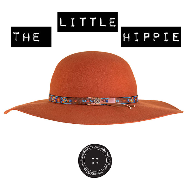 Chapeau en feutre souple The Little Hippie - Orange rouille