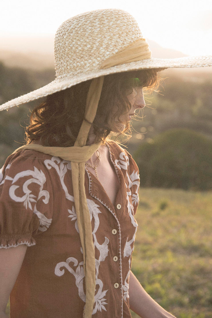 The Meadow Straw Hat - Gingham