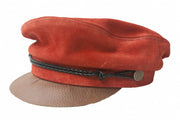 Casquette Bowie en Daim - Rouge/Marron