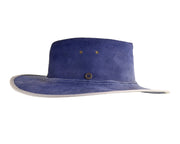 The Velvet KIDS Leather Hat - Navy