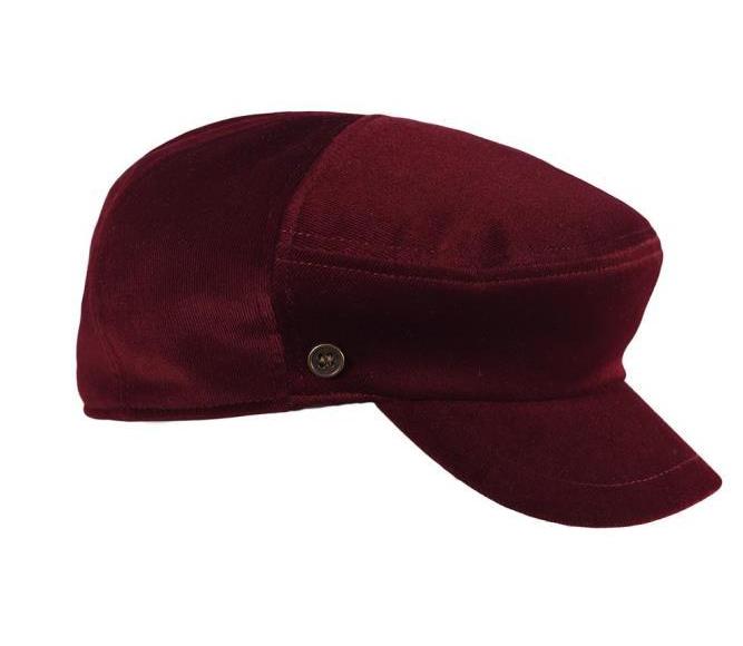 The Twist Paperboy Cap - Red Velveteen